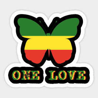 Rasta One Love Sticker